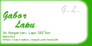 gabor lapu business card